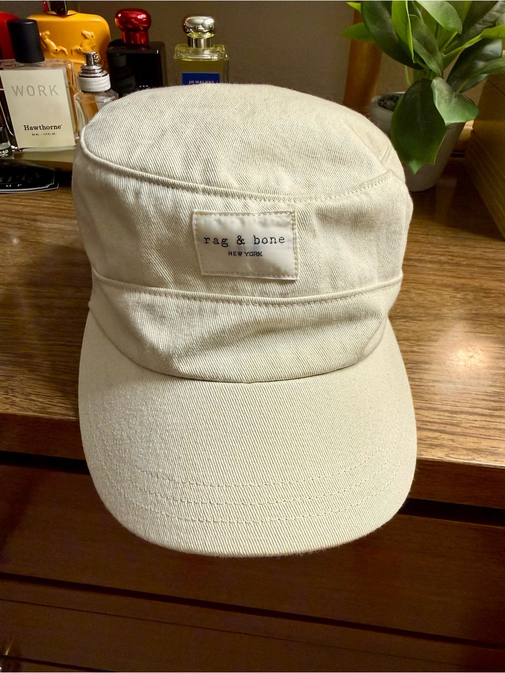 rag & bone Addison Natural Canvas Military Cap